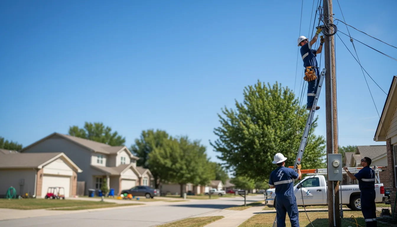 Residential electrician providing installation services in Portia, AR
